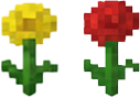 黄色と赤の花のイラスト