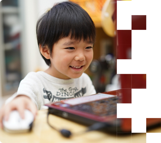 無料体験を受ける子どものイラスト